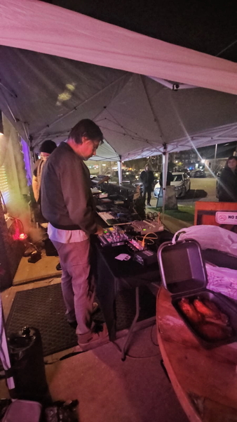 Day of the Dead event - tent interior night